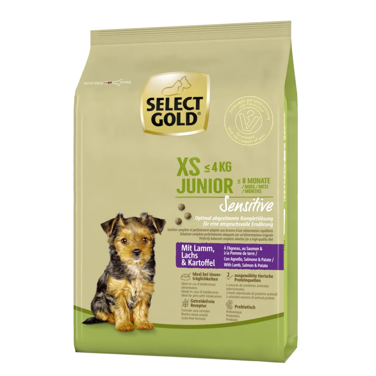 SELECT GOLD Sensitive XS Junior agneau/saumon/pommes de terre 1 kg