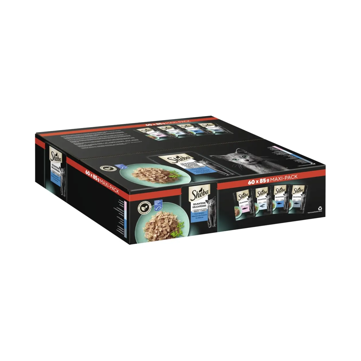 Sheba Delikatesse en gelée 60 x 85 g