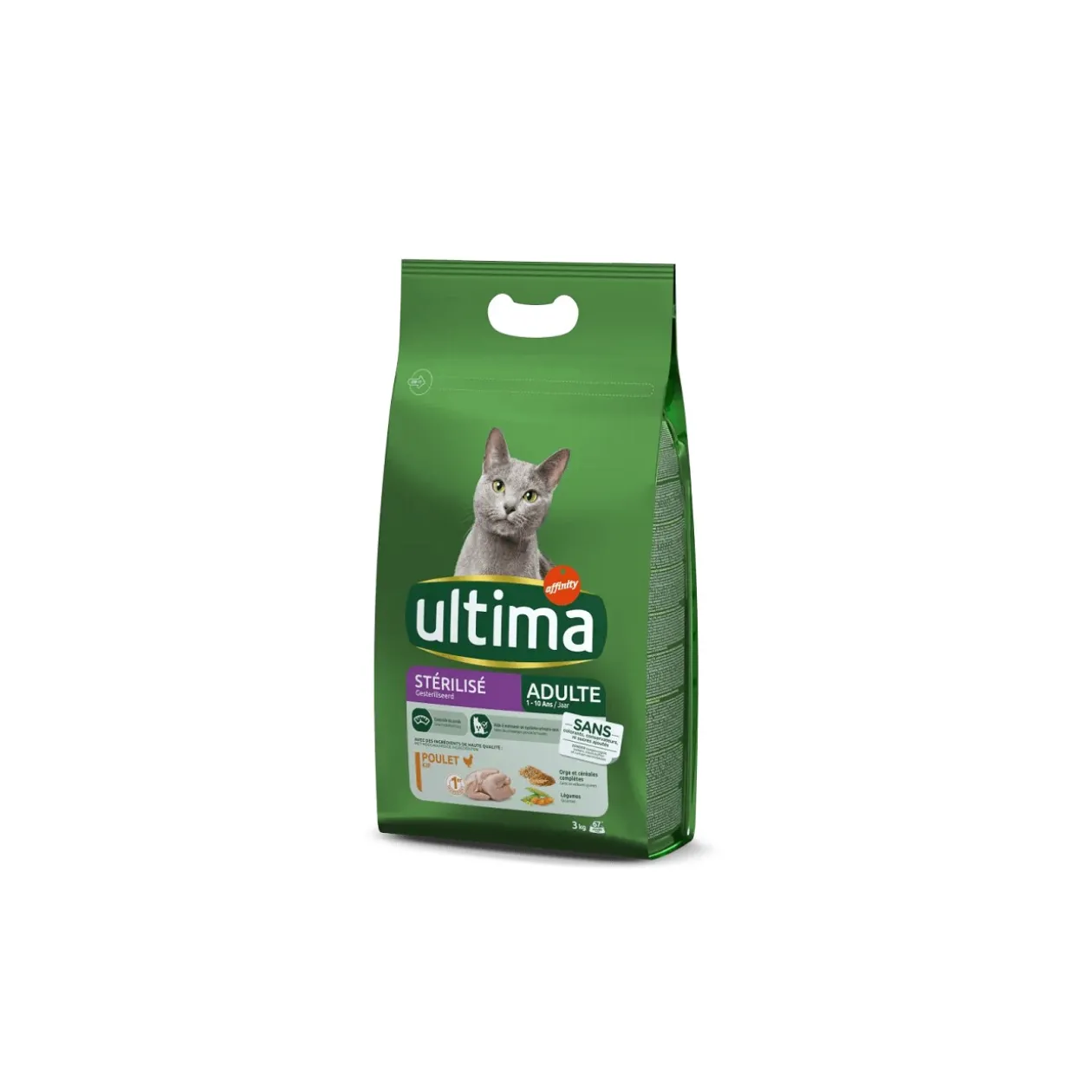 Ultima Stérilisé Adulte avec du Poulet 3 kg
