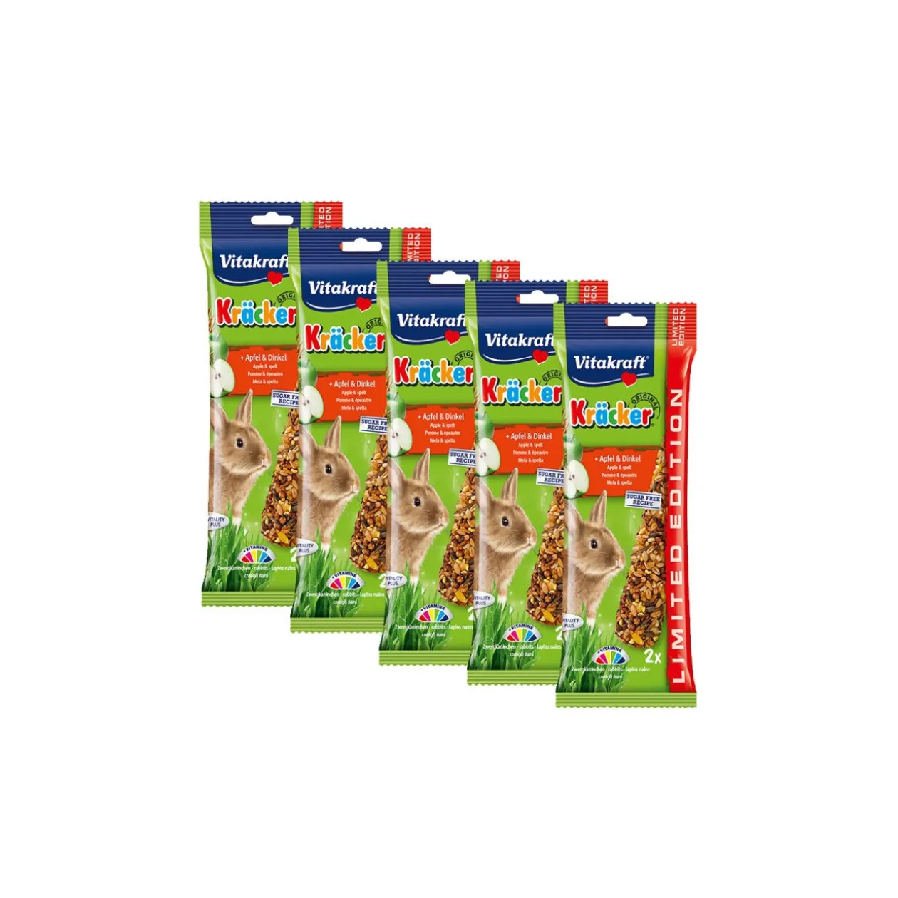 Vitakraft Kräcker Lapins nains 5 x 2 Pomme et épeautre
