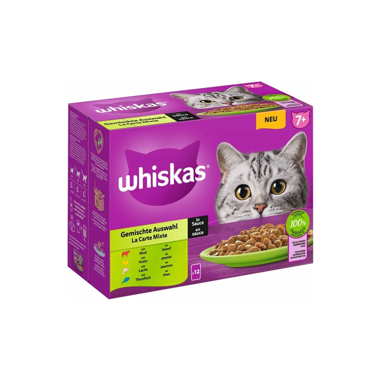 Whiskas Multipack 7+ sélection de poisson en sauce 12 x 85 g