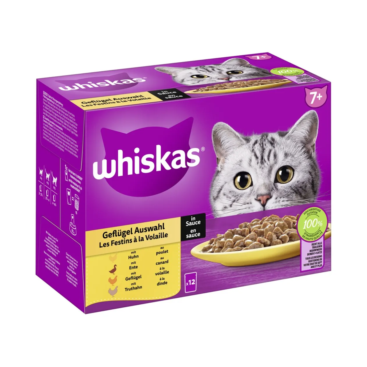 Whiskas Multipack 7+ sélection de volailles en sauce 12 x 85 g