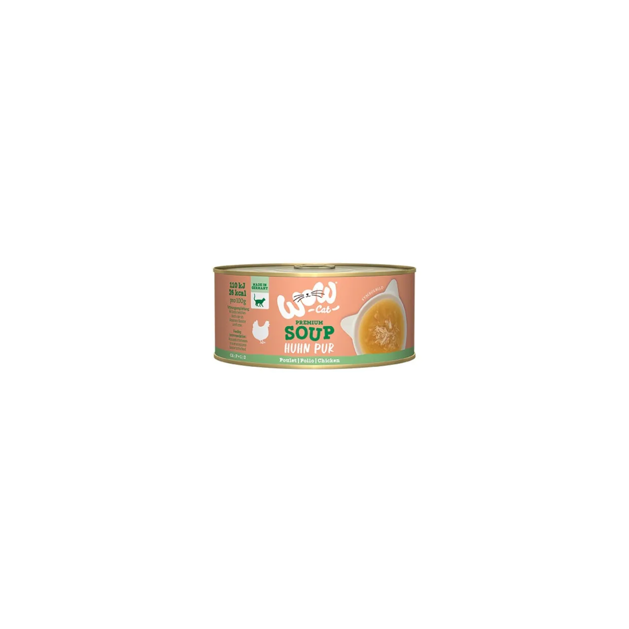 WOW Cat Suppe 12 x 70 g Pur poulet