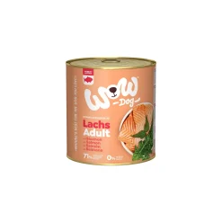 WOW nourriture humide pour chien, adulte 6x800 g Saumon et pissenlit