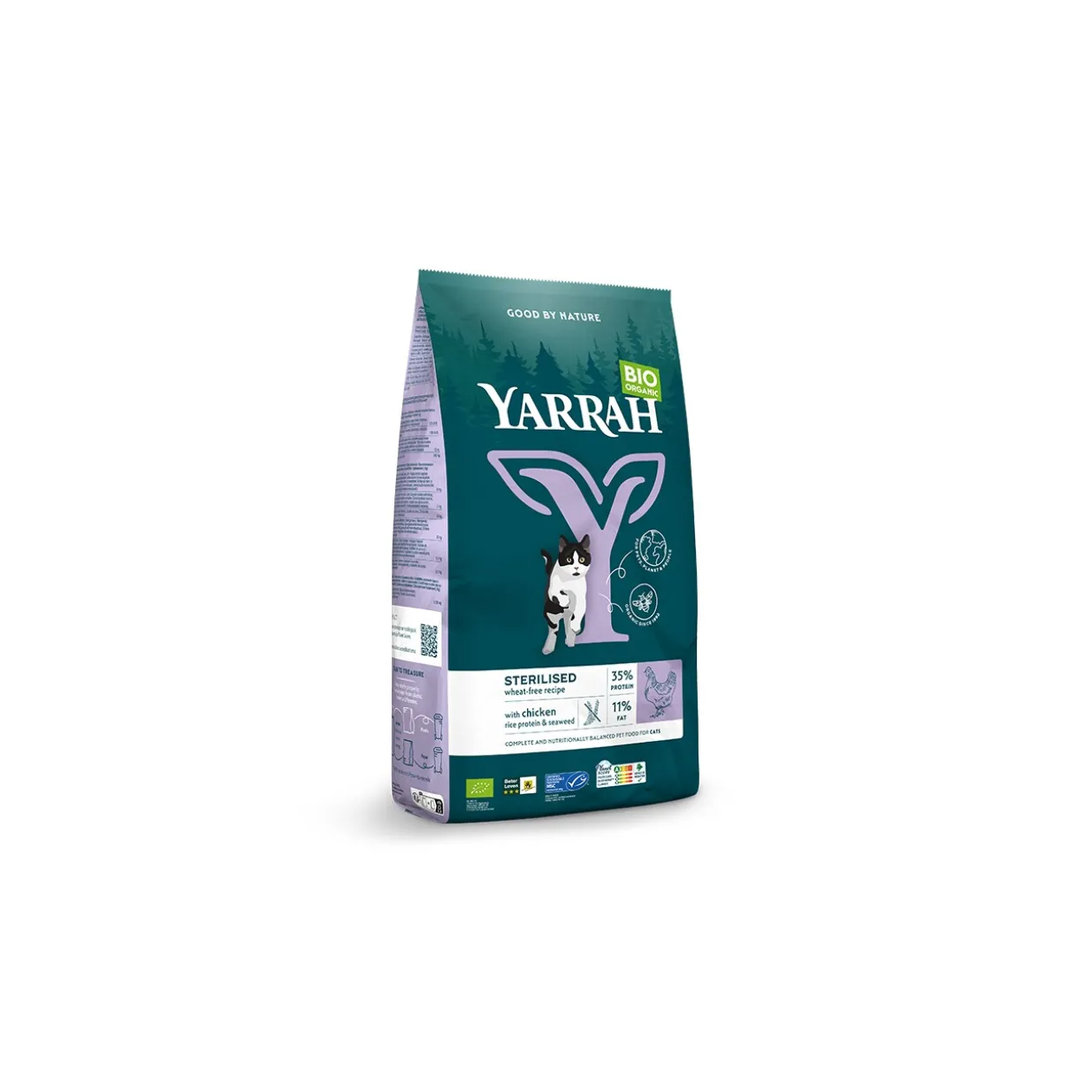 Yarrah Bio Adult croquettes pour chats stérilisés poulet & poisson (MSC) 700 g